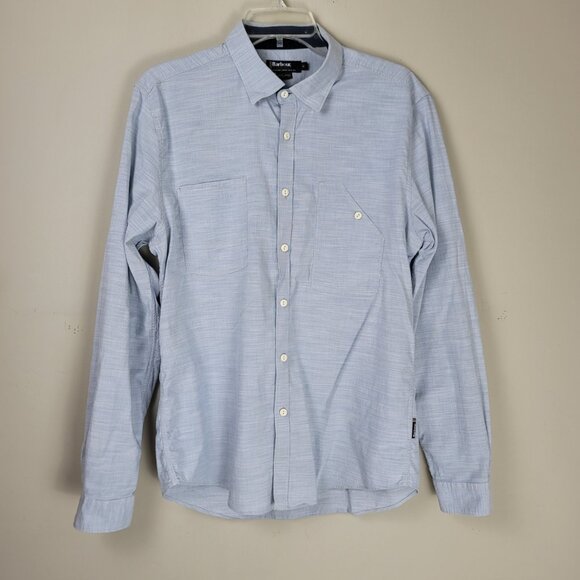 Barbour International Chambray Button Down Logan Shirt Denim Size M - Picture 2 of 8